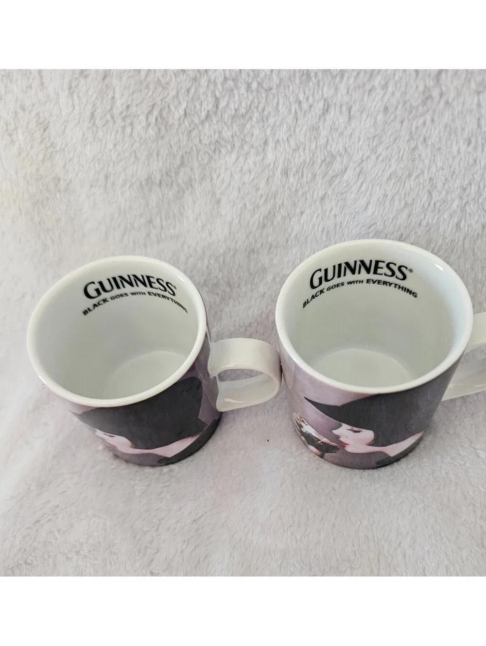 (2pc) New Guinness Cappuccino Mini Mugs Cups Classic Woman 2.5